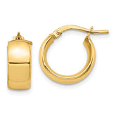14K Yellow Gold 6MM Hoop Earrings